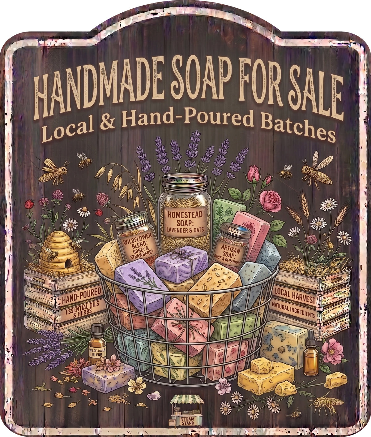 Handmade Soap for Sale Rustic Sign
