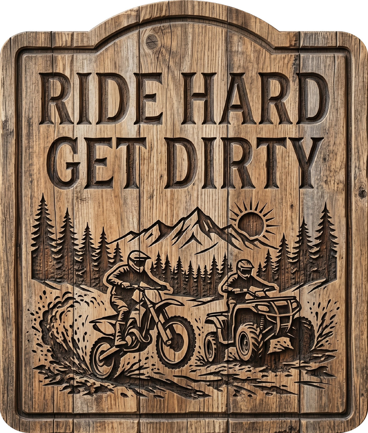 Weekend Forecast 100 Percent Chance of Mud Rustic Sign