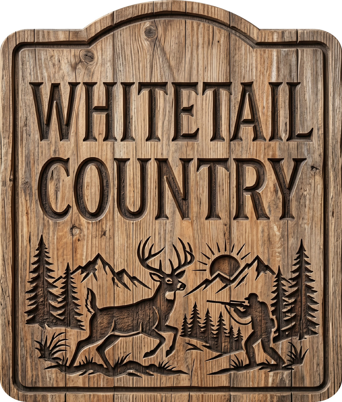 Whitetail Country Rustic Sign