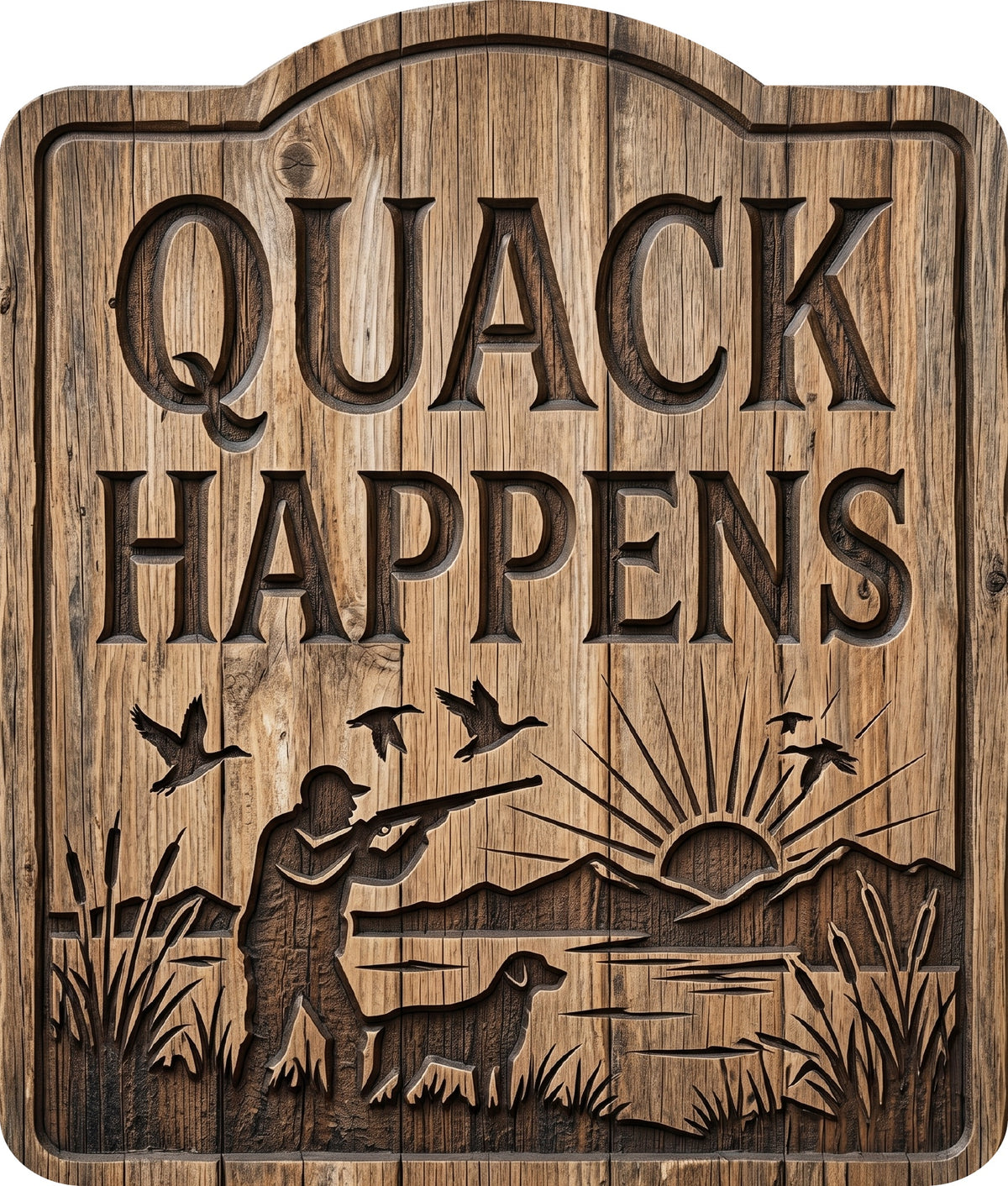 Quack Happens Rustic Sign 20x24