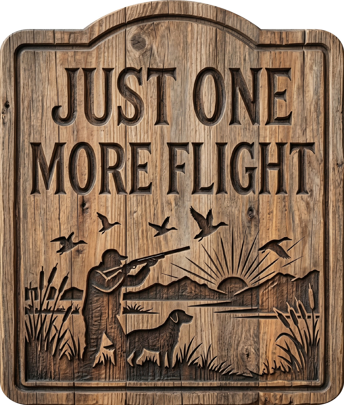 Just One More Flight Rustic Sign 8.5x10