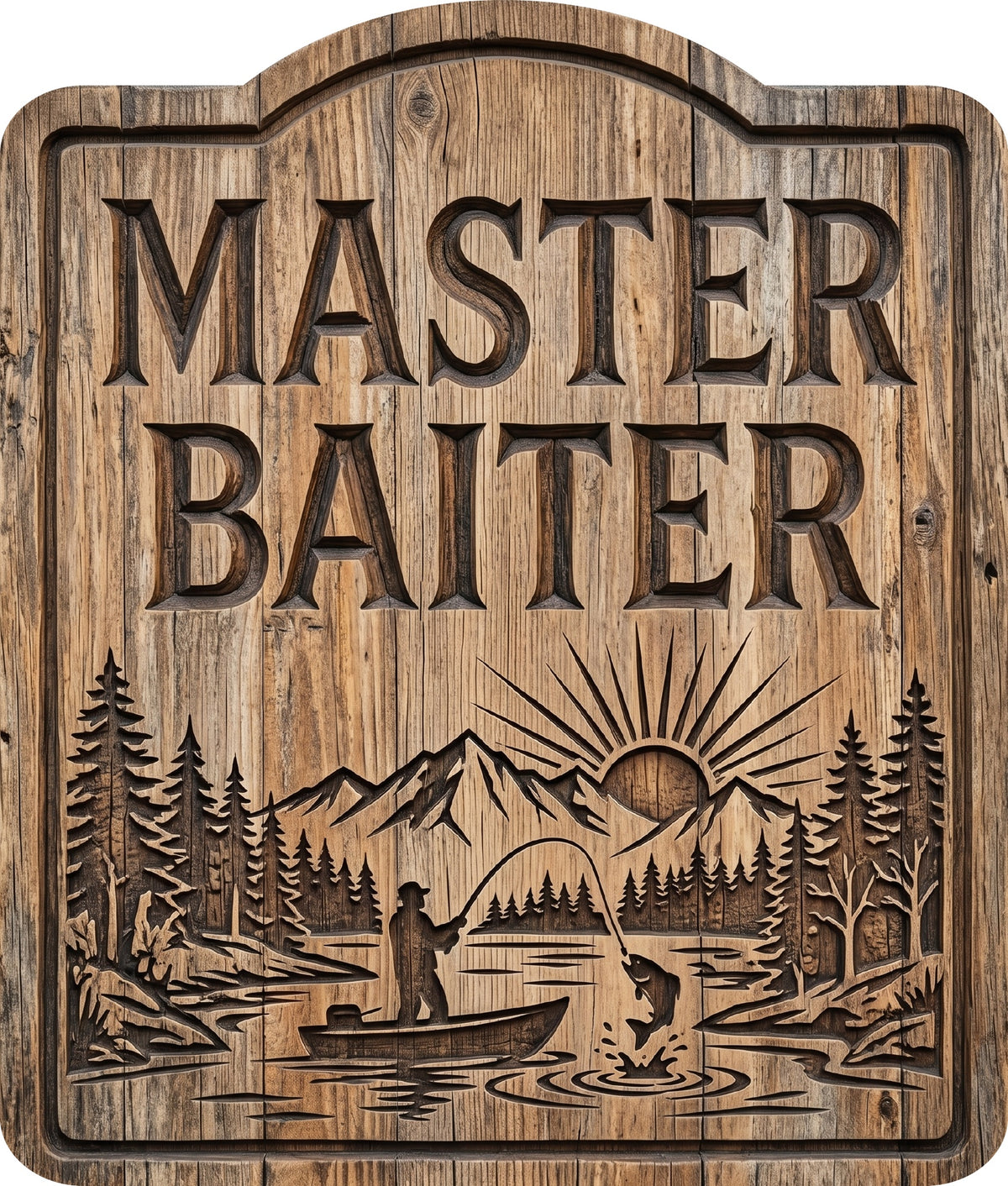 Master Baiter Rustic Sign 15x18