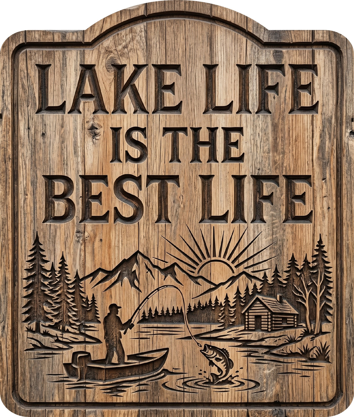 Lake Life Is the Best Life Rustic Sign