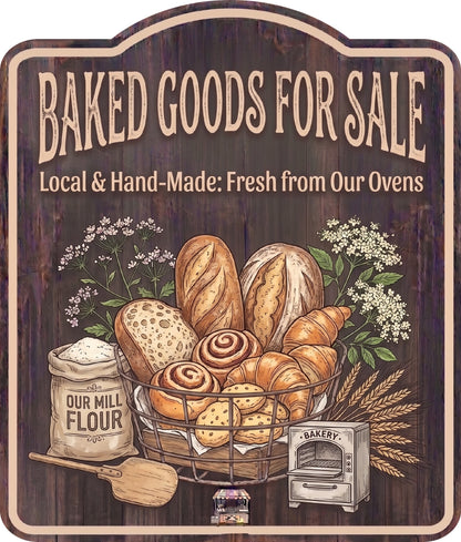 Baked Goods for Sale Rustic Sign