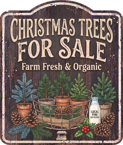Christmas Trees for Sale Rustic Sign