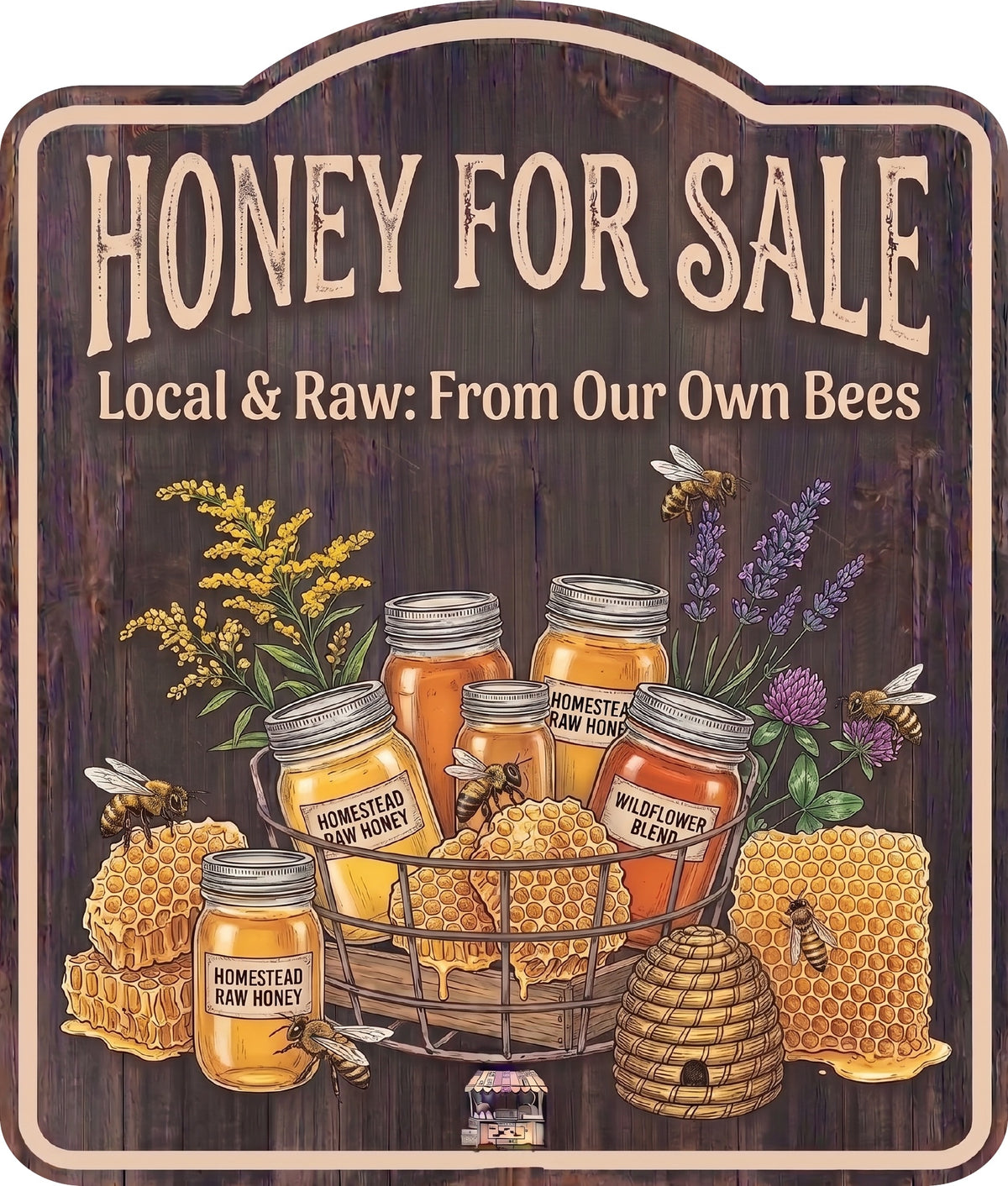 Honey for Sale Rustic Sign