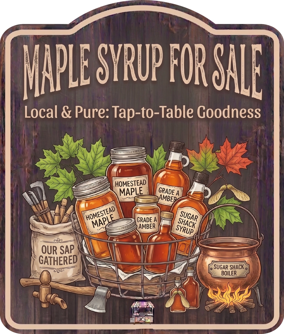 Maple Syrup for Sale Rustic Sign
