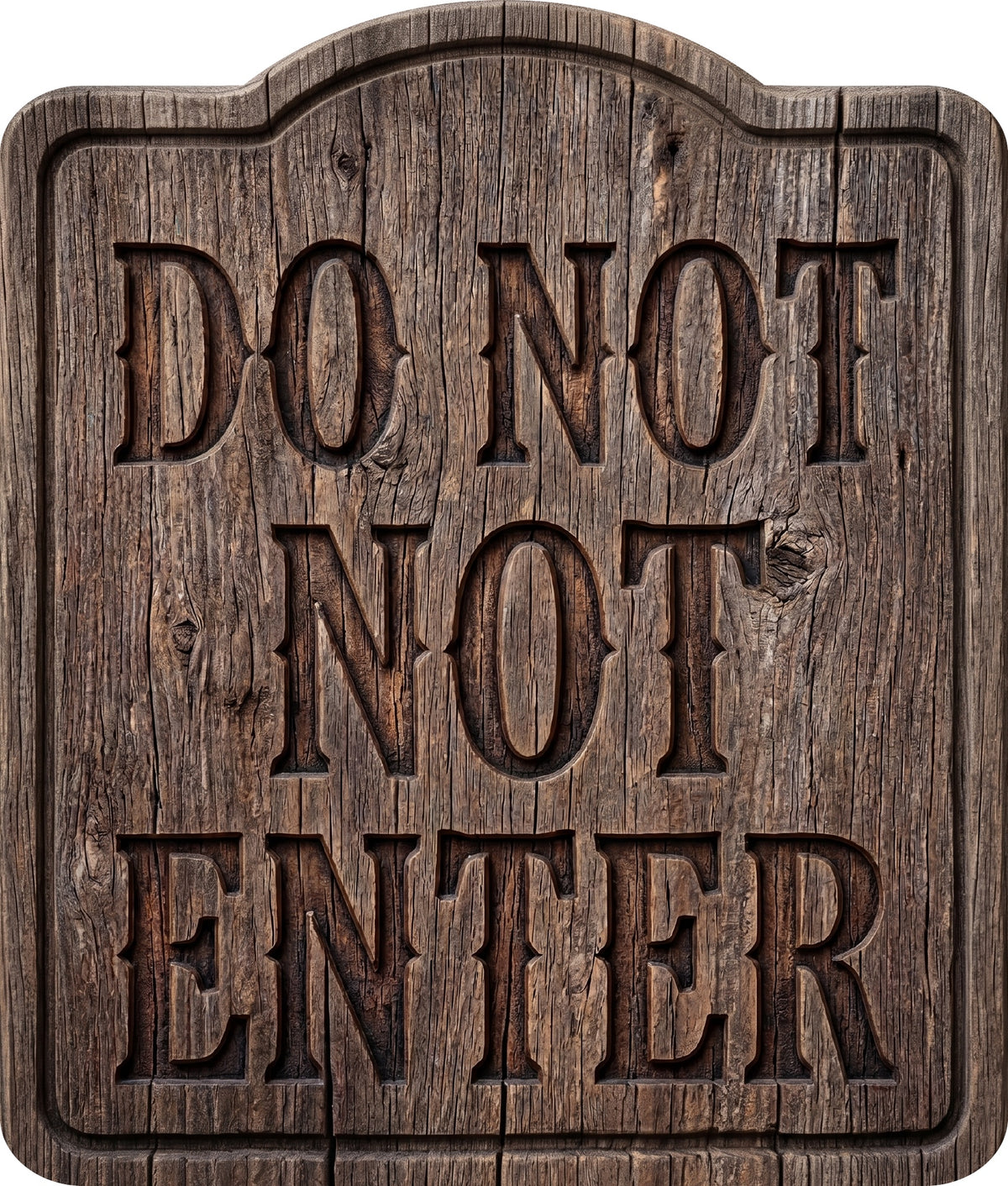 Do Not Enter Rustic Sign