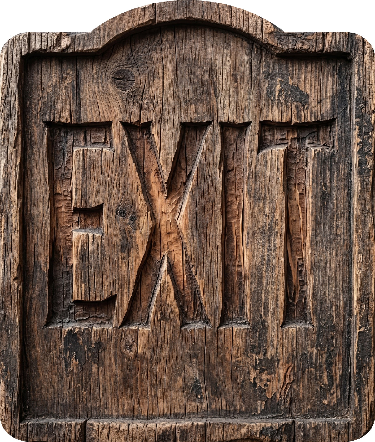 Exit Rustic Sign