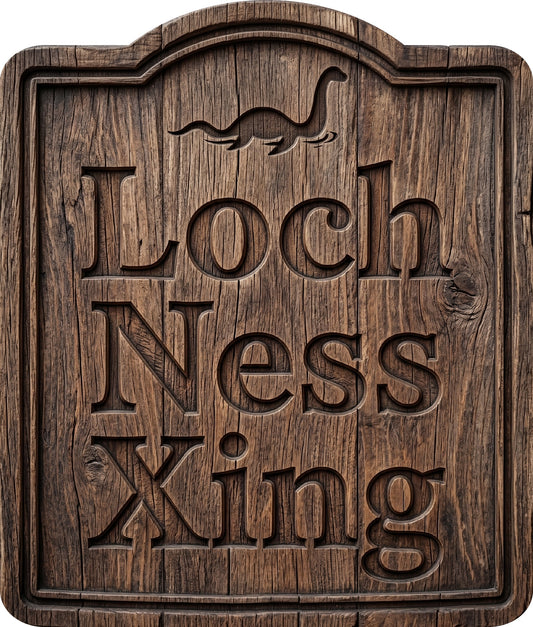 Loch Ness Xing Crossing Rustic Sign