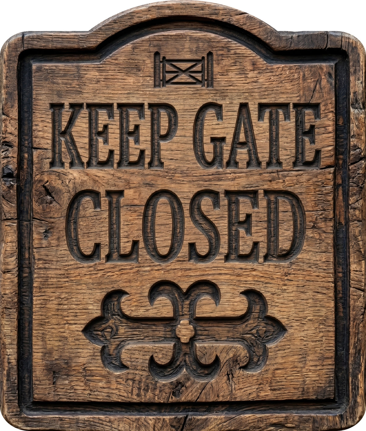 Keep Gate Closed Rustic Sign