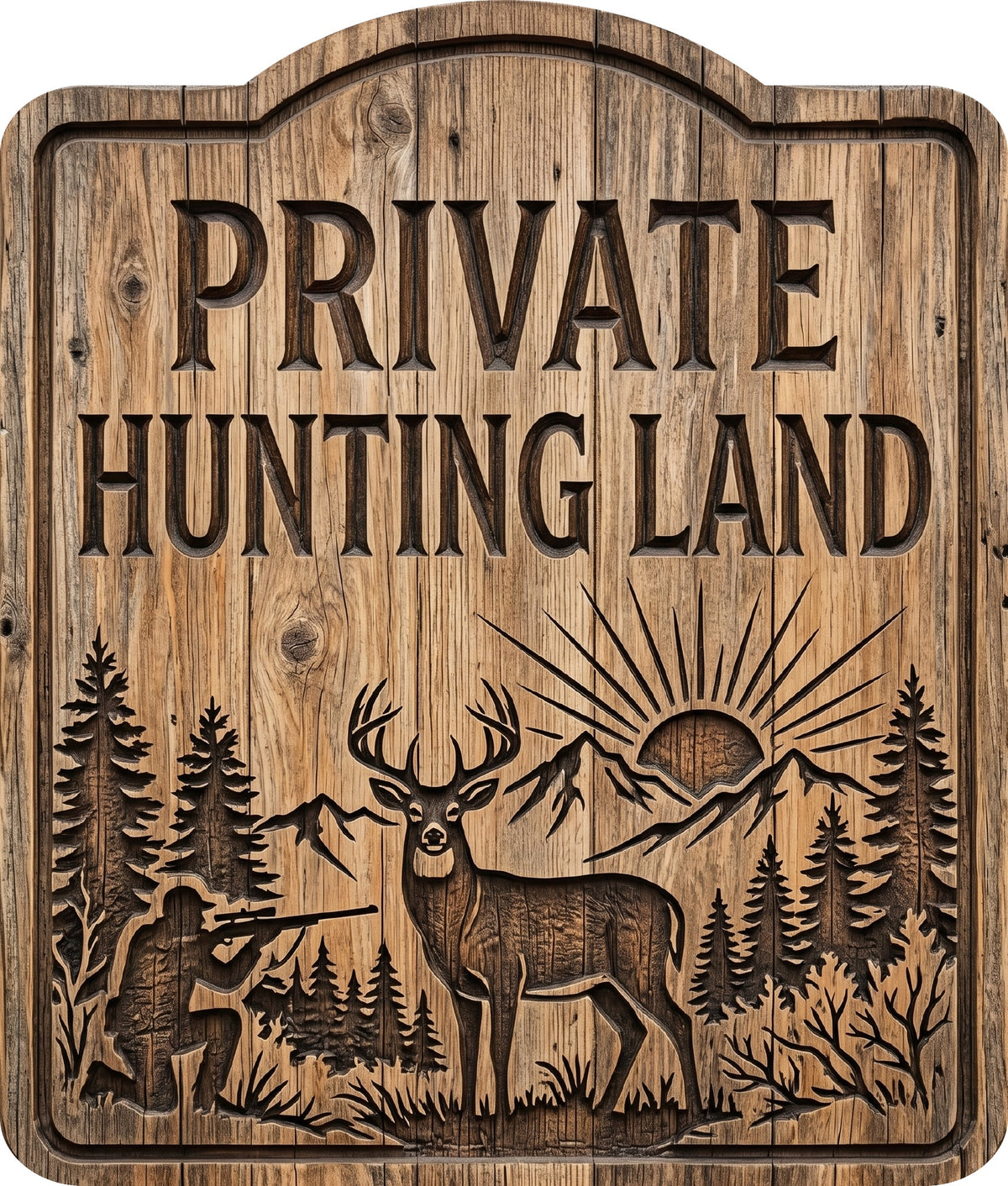Private Hunting Land Rustic Sign