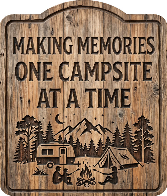Making Memories One Campsite at a Time Rustic Sign