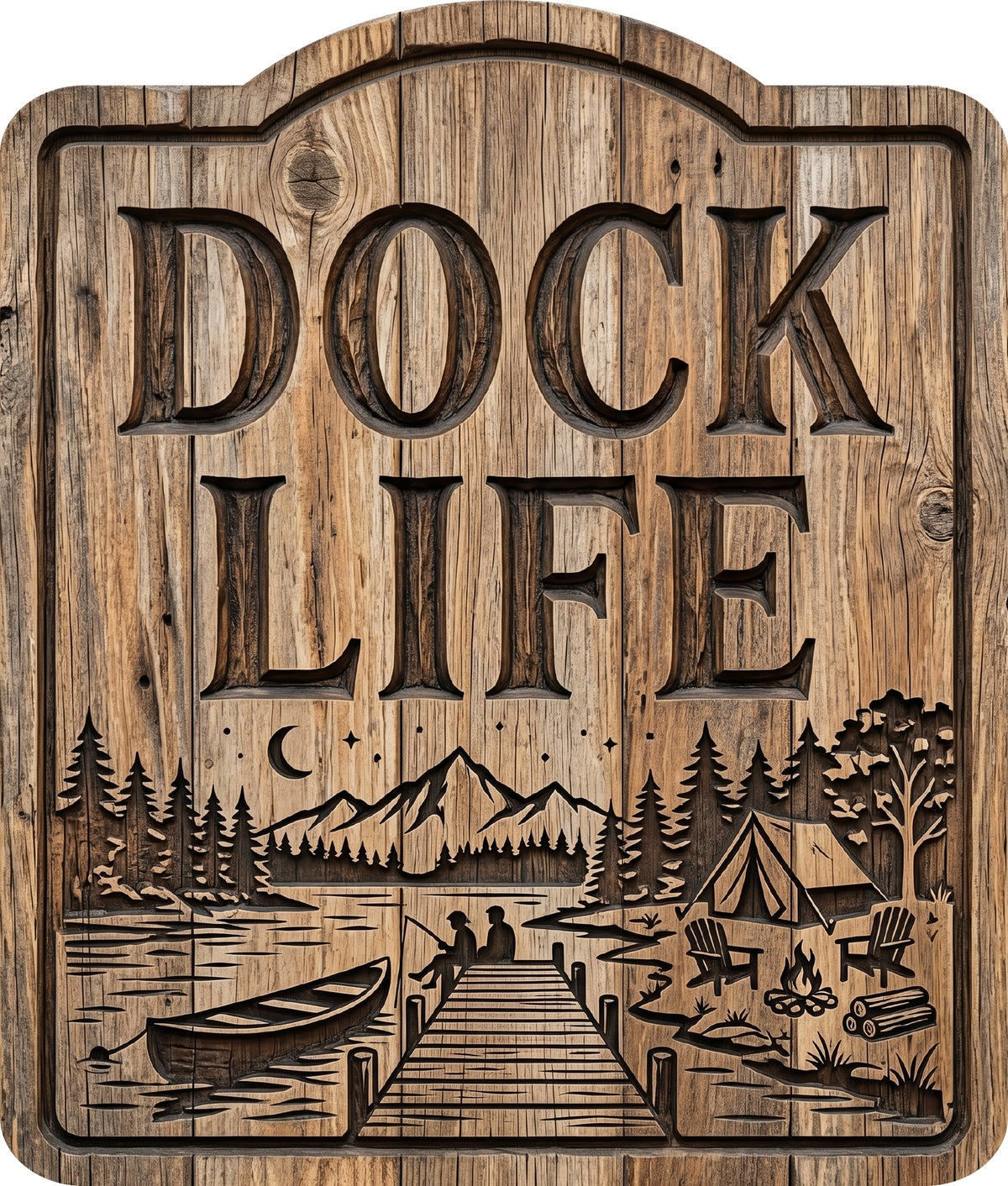 Dock Life Rustic Sign 8.5x10