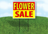 FLOWER SALE RED YELLOW Plastic Yard Sign ROAD SIGN with Stand