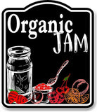 Organic Jam Fruit BLACK Aluminum Composite Sign