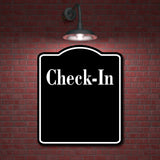 Check-In BLACK Aluminum Composite Sign