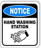 NOTICE Hand Washing Station Aluminum composite sign