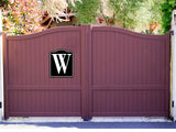 Letter W Bin Aisle Row Marker Label BLACK Aluminum Composite Sign