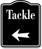 Tackle fishing bait Left Arrow BLACK Aluminum Composite Sign