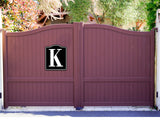 Letter K Bin Aisle Row Marker Label BLACK Aluminum Composite Sign