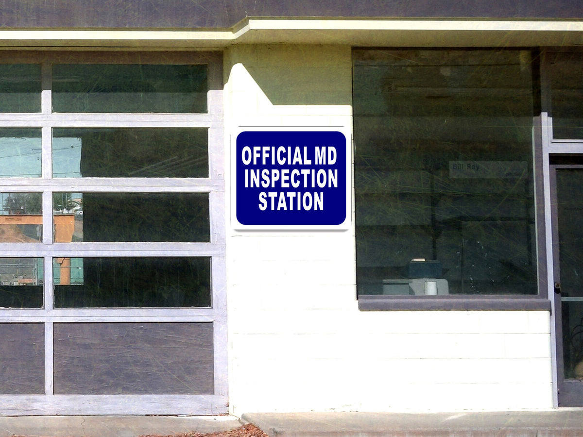 MD OFFICIAL INSPECTION STATION Aluminum Composite Sign