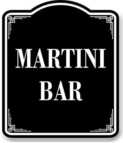 Martini Bar BLACK Aluminum Composite Sign