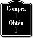 Compra 1 Obt n 1 Spanish al aire libre firmar BLACK Aluminum Composite Sign