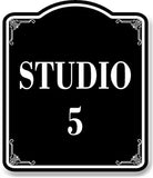 Studio 5 BLACK Aluminum Composite Sign