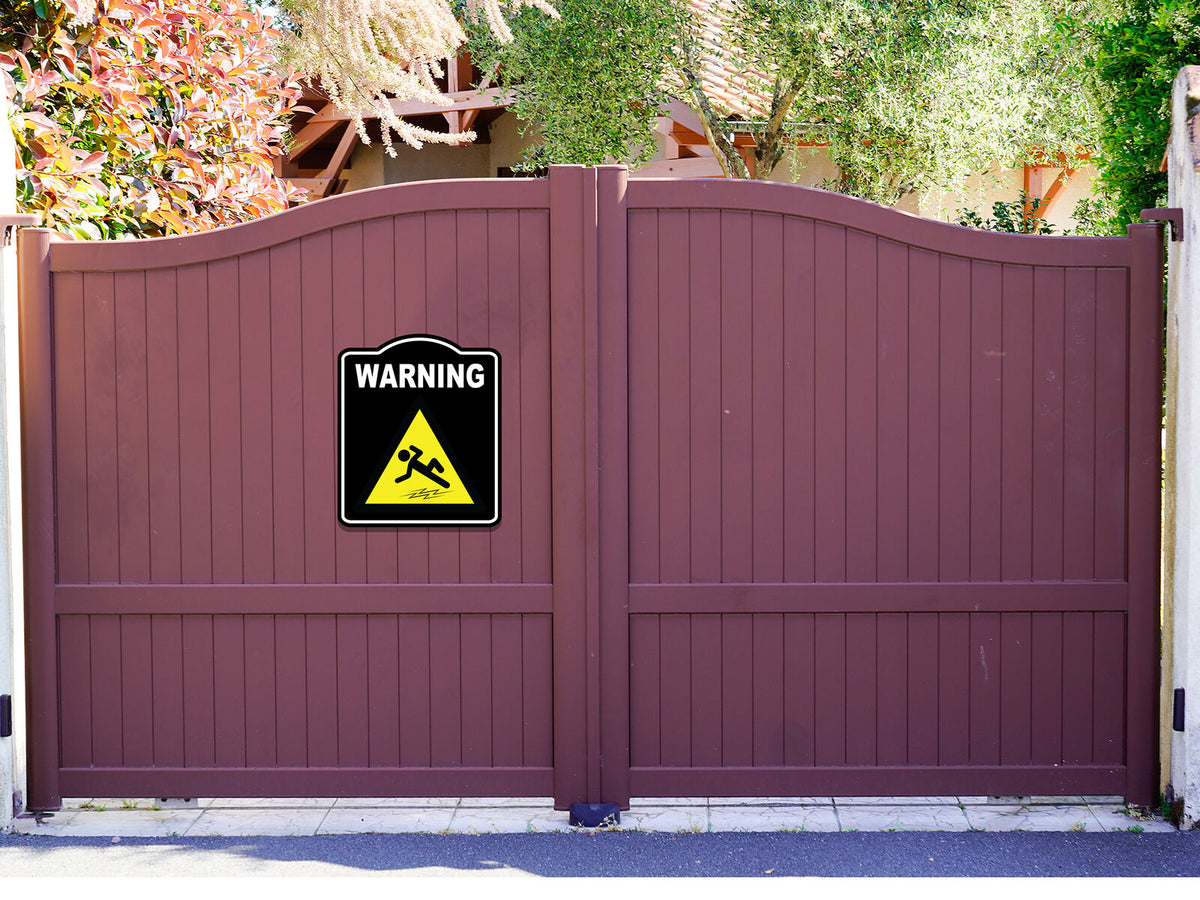 Warning Slippery Caution OSHA Danger BLACK Aluminum Composite Sign