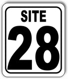 SITE 28 CAMP GROUND LOT NUMBER Aluminum Composite Sign