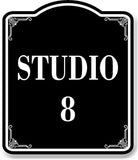 Studio 8 BLACK Aluminum Composite Sign