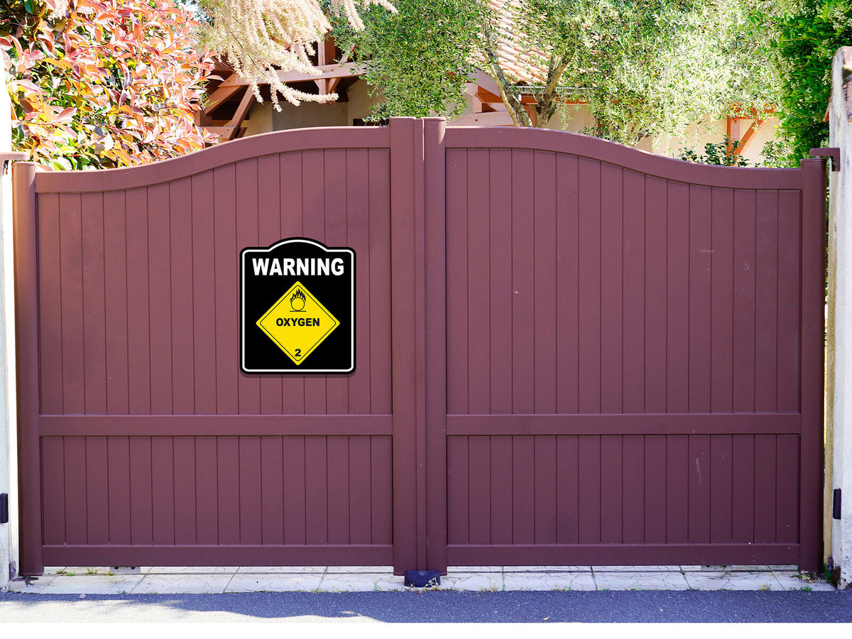 Warning_Oxygen_2_Safty_OSHA_Danger_BLACK Aluminum Composite Sign