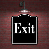 Exit Elegant BLACK Aluminum Composite Sign