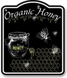 Organic Honey Bees BLACK Aluminum Composite Sign