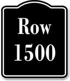 Row 1500 Aisle BLACK Aluminum Composite Sign