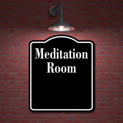 Meditation Room BLACK Aluminum Composite Sign