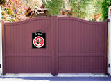 No MusicSymbol Prohibition BLACK Aluminum Composite Sign