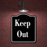Keep Out Elegant BLACK Aluminum Composite Sign