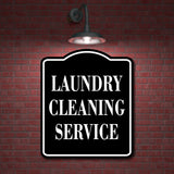 Laundry Cleaning Service BLACK Aluminum Composite Sign