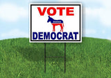 VOTE DEMOCRAT DONKEY 18 in x 24 in Yard Sign Road Sign with Stand