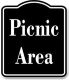 Picnic Area Beach Park Neighborhood BLACK Aluminum Composite Sign