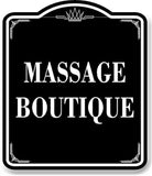 Massage Boutique BLACK Aluminum Composite Sign