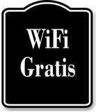 WiFi Gratis Spanish Muestra al aire libre firmar BLACK Aluminum Composite Sign
