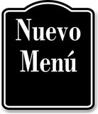 Nuevo Men  Spanish firmar BLACK Aluminum Composite Sign