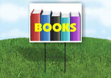 BOOKS Plastic Yard Sign ROAD SIGN with Stand