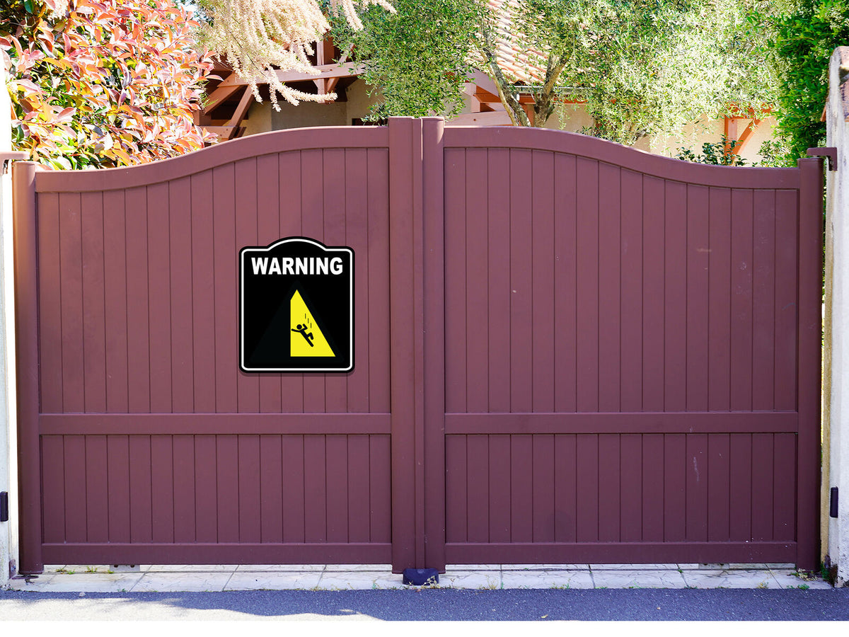 Warning Falling Risk Caution OSHA Danger BLACK Aluminum Composite Sign