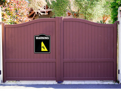 Warning Falling Risk Caution OSHA Danger BLACK Aluminum Composite Sign