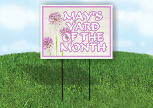 MAYS YARD OF THE MONTH Yard Sign Road with Stand LAWN SIGN