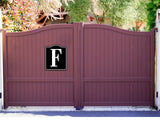 Letter F Bin Aisle Row Marker Label BLACK Aluminum Composite Sign